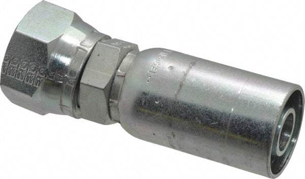 Eaton - 1-1/16-12 SAE Straight Hydraulic Hose Fitting - 5/8" Hose Diam - Apex Tool & Supply