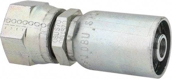 Eaton - 1-14 Thread Straight Hydraulic Hose Fitting - 1/2" Hose Diam - Apex Tool & Supply