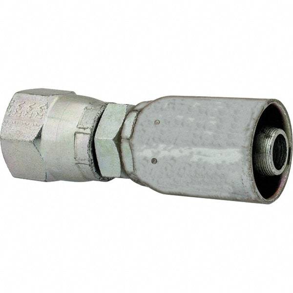 Eaton - 9/16-18 SAE Straight Hydraulic Hose Fitting - 3/8" Hose Diam - Apex Tool & Supply