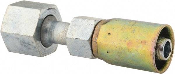 Eaton - 11/16-16 Thread Straight Hydraulic Hose Fitting - 3/8" Hose Diam - Apex Tool & Supply