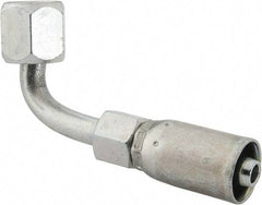 Eaton - 7/16-20 SAE Hydraulic Hose Elbow - 1/4" Hose Diam - Apex Tool & Supply