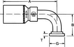 Eaton - Hydraulic Hose Elbow - 1" Hose Diam - Apex Tool & Supply