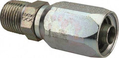 Eaton - 1/2-14 Thread Straight Hydraulic Hose Fitting - 1/2" Hose Diam - Apex Tool & Supply