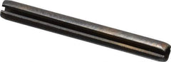 Made in USA - 3/32" Diam x 7/8" Long Slotted Spring Pin - Grade 1070-1090 Alloy Steel, Black Oxide Finish - Apex Tool & Supply