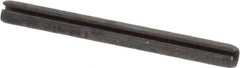 Made in USA - 3/32" Diam x 1" Long Slotted Spring Pin - Grade 1070-1090 Alloy Steel, Black Oxide Finish - Apex Tool & Supply