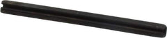Made in USA - 3/32" Diam x 1-1/8" Long Slotted Spring Pin - Grade 1070-1090 Alloy Steel, Black Oxide Finish - Apex Tool & Supply