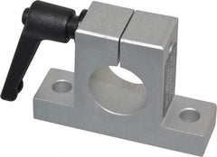 80/20 Inc. - 3 Inch Wide x 2-1/8 Inch High x 7/8 Inch Deep Horizontal Quick Clamp - 1.004 Inch Hole x 0.328 Inch Bolt Hole Diameter - Apex Tool & Supply