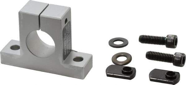 80/20 Inc. - 3 Inch Wide x 2-1/8 Inch High x 7/8 Inch Deep Single Horizontal Base - 1.004 Inch Hole x 0.328 Inch Bolt Hole Diameter - Apex Tool & Supply