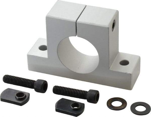 80/20 Inc. - 3-7/8 Inch Wide x 2-1/2 Inch High x 1-1/8 Inch Deep Single Horizontal Base - 1.505 Inch Hole x 0.328 Inch Bolt Hole Diameter - Apex Tool & Supply