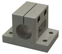 80/20 Inc. - 1 Inch Wide x 2-1/8 Inch High x 3 Inch Deep Double Horizontal Base - 1.004 Inch Hole x 0.257 Inch Bolt Hole Diameter - Apex Tool & Supply