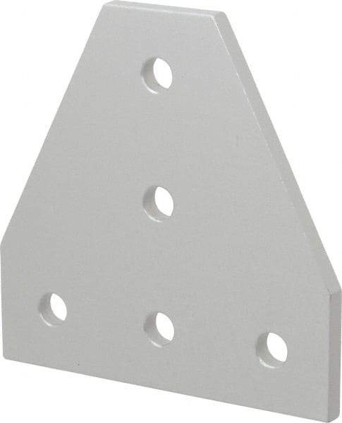 80/20 Inc. - 3" Wide, 3" High, Open Shelving 5 Hole Tee Plate - Aluminum, Use with Series 10 & Bolt Kit 3393 - Apex Tool & Supply