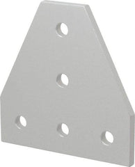 80/20 Inc. - 3" Wide, 3" High, Open Shelving 5 Hole Tee Plate - Aluminum, Use with Series 10 & Bolt Kit 3393 - Apex Tool & Supply