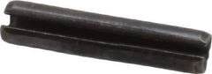 Made in USA - 1/8" Diam x 5/8" Long Slotted Spring Pin - Grade 1070-1090 Alloy Steel, Black Oxide Finish - Apex Tool & Supply