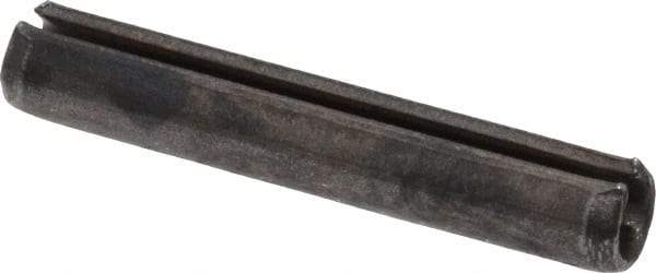 Made in USA - 1/8" Diam x 3/4" Long Slotted Spring Pin - Grade 1070-1090 Alloy Steel, Black Oxide Finish - Apex Tool & Supply