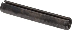 Made in USA - 1/8" Diam x 3/4" Long Slotted Spring Pin - Grade 1070-1090 Alloy Steel, Black Oxide Finish - Apex Tool & Supply