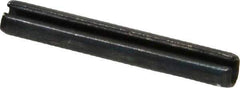 Made in USA - 1/8" Diam x 7/8" Long Slotted Spring Pin - Grade 1070-1090 Alloy Steel, Black Oxide Finish - Apex Tool & Supply