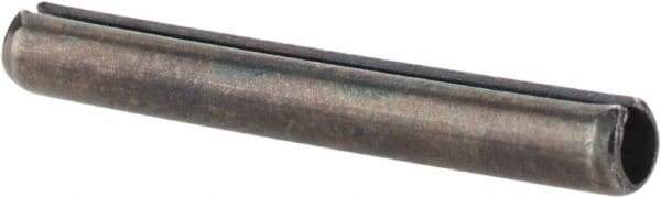 Made in USA - 1/8" Diam x 1" Long Slotted Spring Pin - Grade 1070-1090 Alloy Steel, Black Oxide Finish - Apex Tool & Supply