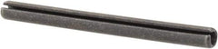 Made in USA - 1/8" Diam x 1-1/2" Long Slotted Spring Pin - Grade 1070-1090 Alloy Steel, Black Oxide Finish - Apex Tool & Supply