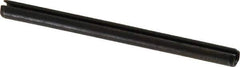 Made in USA - 1/8" Diam x 1-3/4" Long Slotted Spring Pin - Grade 1070-1090 Alloy Steel, Black Oxide Finish - Apex Tool & Supply