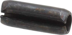 Made in USA - 3/16" Diam x 1/2" Long Slotted Spring Pin - Grade 1070-1090 Alloy Steel, Black Oxide Finish - Apex Tool & Supply