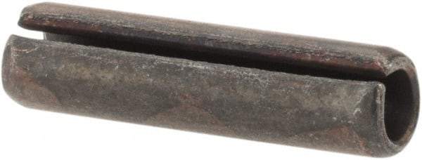 Made in USA - 3/16" Diam x 3/4" Long Slotted Spring Pin - Grade 1070-1090 Alloy Steel, Black Oxide Finish - Apex Tool & Supply