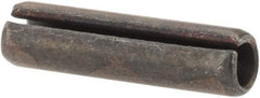 Made in USA - 3/16" Diam x 3/4" Long Slotted Spring Pin - Grade 1070-1090 Alloy Steel, Black Oxide Finish - Apex Tool & Supply