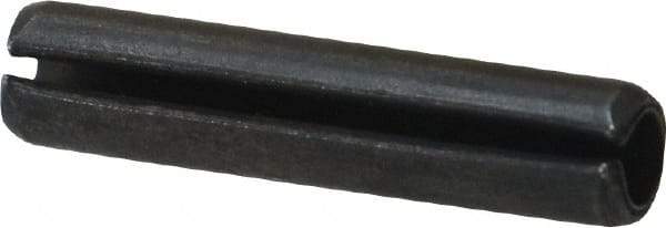 Made in USA - 3/16" Diam x 7/8" Long Slotted Spring Pin - Grade 1070-1090 Alloy Steel, Black Oxide Finish - Apex Tool & Supply