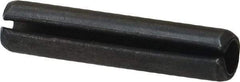 Made in USA - 3/16" Diam x 7/8" Long Slotted Spring Pin - Grade 1070-1090 Alloy Steel, Black Oxide Finish - Apex Tool & Supply