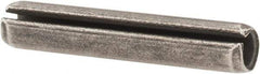 Made in USA - 3/16" Diam x 1" Long Slotted Spring Pin - Grade 1070-1090 Alloy Steel, Black Oxide Finish - Apex Tool & Supply