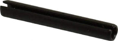 Made in USA - 3/16" Diam x 1-3/8" Long Slotted Spring Pin - Grade 1070-1090 Alloy Steel, Black Oxide Finish - Apex Tool & Supply