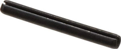 Made in USA - 3/16" Diam x 1-5/8" Long Slotted Spring Pin - Grade 1070-1090 Alloy Steel, Black Oxide Finish - Apex Tool & Supply