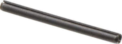 Made in USA - 3/16" Diam x 2-1/4" Long Slotted Spring Pin - Grade 1070-1090 Alloy Steel, Black Oxide Finish - Apex Tool & Supply