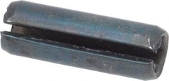 Made in USA - 1/4" Diam x 3/4" Long Slotted Spring Pin - Grade 1070-1090 Alloy Steel, Black Oxide Finish - Apex Tool & Supply