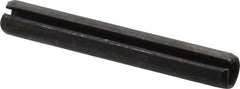 Made in USA - 1/4" Diam x 1-3/4" Long Slotted Spring Pin - Grade 1070-1090 Alloy Steel, Black Oxide Finish - Apex Tool & Supply
