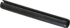 Made in USA - 1/4" Diam x 2" Long Slotted Spring Pin - Grade 1070-1090 Alloy Steel, Black Oxide Finish - Apex Tool & Supply