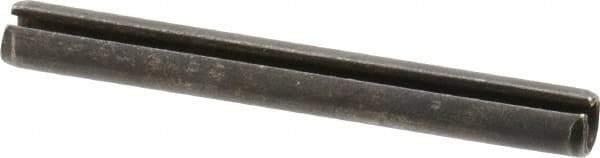 Made in USA - 1/4" Diam x 2-1/4" Long Slotted Spring Pin - Grade 1070-1090 Alloy Steel, Black Oxide Finish - Apex Tool & Supply