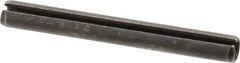 Made in USA - 1/4" Diam x 2-1/4" Long Slotted Spring Pin - Grade 1070-1090 Alloy Steel, Black Oxide Finish - Apex Tool & Supply