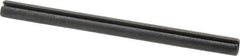 Made in USA - 1/4" Diam x 3-1/2" Long Slotted Spring Pin - Grade 1070-1090 Alloy Steel, Black Oxide Finish - Apex Tool & Supply