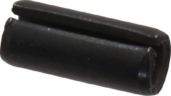 Made in USA - 5/16" Diam x 3/4" Long Slotted Spring Pin - Grade 1070-1090 Alloy Steel, Black Oxide Finish - Apex Tool & Supply