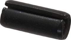 Made in USA - 5/16" Diam x 3/4" Long Slotted Spring Pin - Grade 1070-1090 Alloy Steel, Black Oxide Finish - Apex Tool & Supply