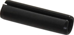 Made in USA - 5/16" Diam x 1-1/8" Long Slotted Spring Pin - Grade 1070-1090 Alloy Steel, Black Oxide Finish - Apex Tool & Supply