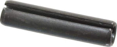 Made in USA - 5/16" Diam x 1-3/8" Long Slotted Spring Pin - Grade 1070-1090 Alloy Steel, Black Oxide Finish - Apex Tool & Supply