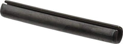 Made in USA - 5/16" Diam x 2-1/4" Long Slotted Spring Pin - Grade 1070-1090 Alloy Steel, Black Oxide Finish - Apex Tool & Supply