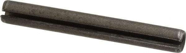 Made in USA - 5/16" Diam x 2-1/2" Long Slotted Spring Pin - Grade 1070-1090 Alloy Steel, Black Oxide Finish - Apex Tool & Supply