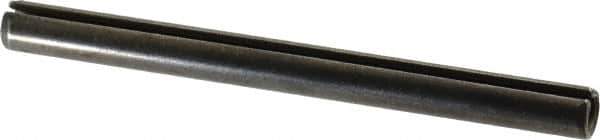 Made in USA - 5/16" Diam x 3-3/4" Long Slotted Spring Pin - Grade 1070-1090 Alloy Steel, Black Oxide Finish - Apex Tool & Supply