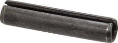 Made in USA - 3/8" Diam x 1-3/4" Long Slotted Spring Pin - Grade 1070-1090 Alloy Steel, Black Oxide Finish - Apex Tool & Supply