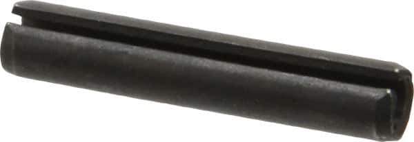 Made in USA - 3/8" Diam x 2" Long Slotted Spring Pin - Grade 1070-1090 Alloy Steel, Black Oxide Finish - Apex Tool & Supply