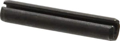 Made in USA - 3/8" Diam x 2" Long Slotted Spring Pin - Grade 1070-1090 Alloy Steel, Black Oxide Finish - Apex Tool & Supply