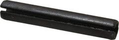 Made in USA - 3/8" Diam x 2-1/4" Long Slotted Spring Pin - Grade 1070-1090 Alloy Steel, Black Oxide Finish - Apex Tool & Supply