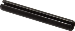 Made in USA - 3/8" Diam x 2-3/4" Long Slotted Spring Pin - Grade 1070-1090 Alloy Steel, Black Oxide Finish - Apex Tool & Supply